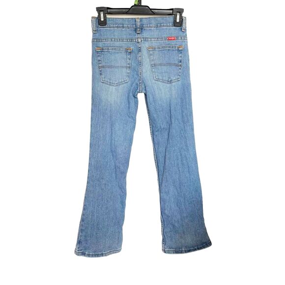 Wrangler Boys Jeans Size 10 Regular Light Wash Denim Straight Back to School - Picture 2 of 11